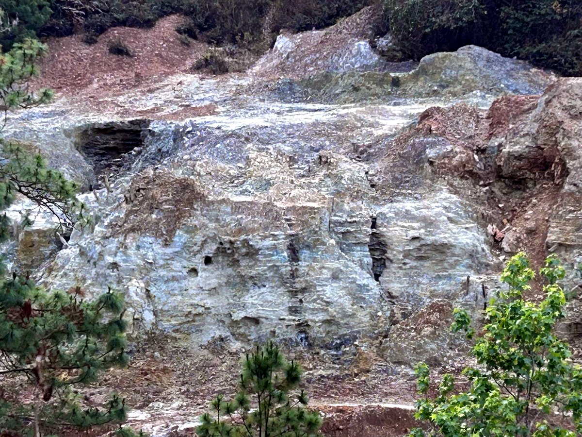 Antimony-bearing outcrop at a KWE Metals mine site